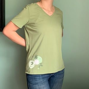 Stretch T-Shirt with Floral hip design Denver Hayes